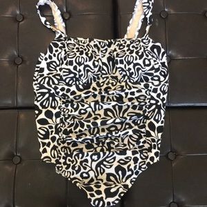 NWOT. Lands End Shirred One Piece